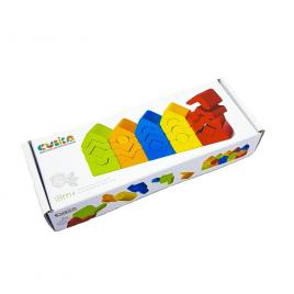 Set de constructii lemn cubika turnuri 25 piese