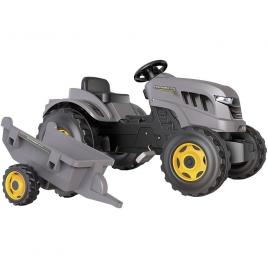 Tractor cu pedale si remorca smoby stronger xxl gri