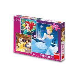 Puzzle printesele vesele 3x55 piese dino toys