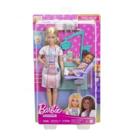 Set de joaca papusa blonda barbie cariere - stomatolog