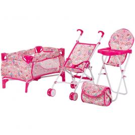 Set jucarii pentru papusi chipolino trixy 3 in 1 unicorn