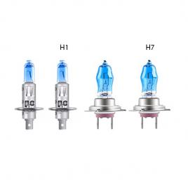 Set 2 x bec auto cu efect xenon, soclu h1/h7, 100w/set