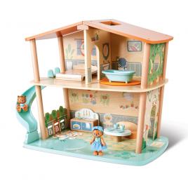 Set de joaca din lemn - casa din jungla a tigrilor 38 piese