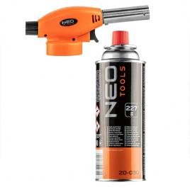 Arzator cu gaz cu surub+cartus de gaz butan neo tools 20-041
