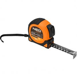 Ruleta banda din otel/nailon negru 10 m x 25 mm magnetica neo tools 67-245