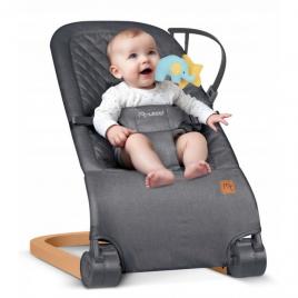 Balansoar pentru copii 2 in 1 cu jucarii, nukido 705202, gri antracit