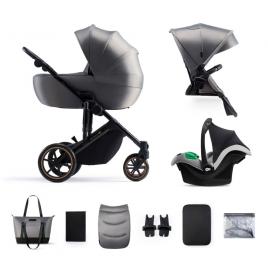 Carucior copii 3 in 1 kinderkraft prime 2 mink pro grey
