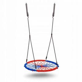 Leagan tip cuib pentru copii xxl, 95 cm, 150 kg, neo-sport 1070, rosu albastru