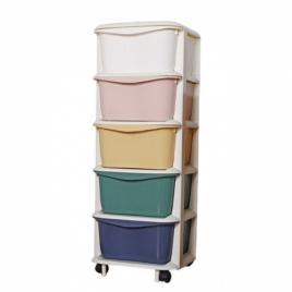 Raft cu 5 compartimente pentru depozitarea diverselor obiecte modernhome po16 - multicolor