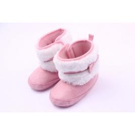 Cizmulite bebelusi roz cu blanita si fundita (marime disponibila: 6-9 luni