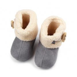Cizmulite cu blanita - gri (marime disponibila: 3-6 luni (marimea 18