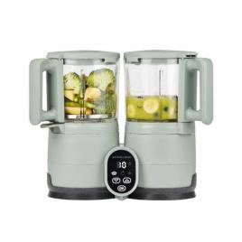 Robot multifunctional nutribaby glass 4 in 1 din sticla si otel inoxidabil celadon green babymoov