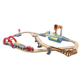 Set de joaca din lemn transport maritim si feroviar hape 38 piese