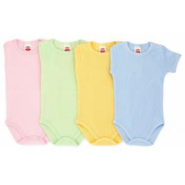 Body bleu cu maneca scurta pentru bebelusi (marime disponibila: 3 luni)