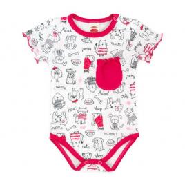 Body cu manecute scurte - colectia miau - haine bebe (marime disponibila: 2 ani)