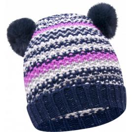 Caciula pom pom in degrade bleumarine (marime disponibila: 12-18 luni (marimea