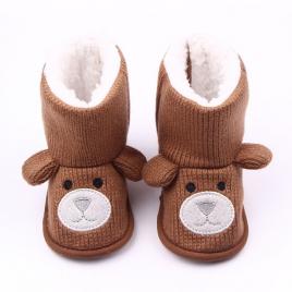 Cizmulite crosetate - brown teddy (marime disponibila: 3-6 luni (marimea 18
