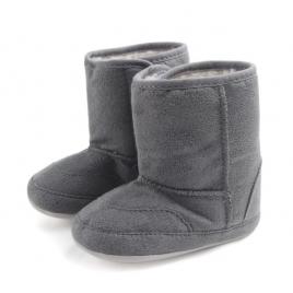 Cizmulite imblanite gri pentru bebelusi (marime disponibila: 6-9 luni (marimea