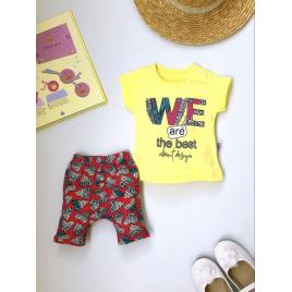 Costumas fetite cu tricou - we are the best! (marime disponibila: 6-9 luni