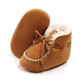 Ghetute imblanite cu siret - maro (marime disponibila: 6-9 luni (marimea 19