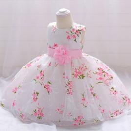Rochita ocazie - pink flower (marime disponibila: 0-3 luni)
