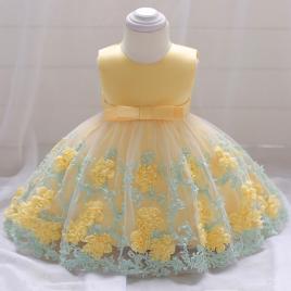 Rochita ocazie galbena - gradina de flori (marime disponibila: 9-12 luni