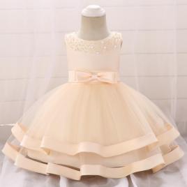 Rochita ocazie ivoire cu perlute (marime disponibila: 9-12 luni (marimea 20