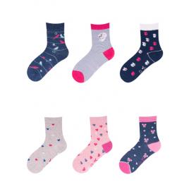 Sosete pentru fetite colorate - diverse modele (marime disponibila: marimea 30)