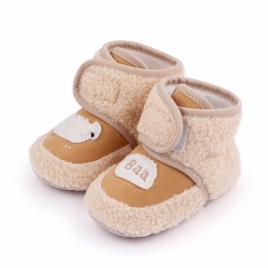 Cizmulite crem cu blanita - baa (marime disponibila: 3-6 luni (marimea 18
