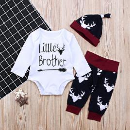 Compleu pentru baietei - little brother (marime disponibila: 9-12 luni (marimea