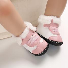 Ghetute albe cu roz imblanite (marime disponibila: 3-6 luni (marimea 18