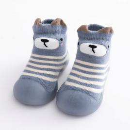 Mocasini cu talpa antiderapanta - bleu teddy (marime disponibila: marimea 26)