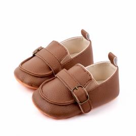 Pantofiori eleganti maro pentru baietei (marime disponibila: 12-18 luni