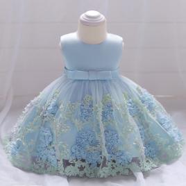 Rochita ocazie bleu - gradina de flori (marime disponibila: 3-6 luni (marimea