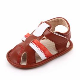 Sandalute maro cu barete pentru baietei (marime disponibila: 3-6 luni (marimea