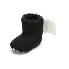 Cizmulite negre cu aripioare (marime disponibila: 6-9 luni (marimea 19