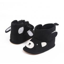 Cizmulite pentru bebelusi - black teddy (marime disponibila: 3-6 luni (marimea