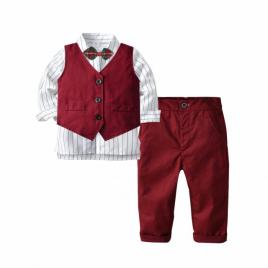 Costum elegant cu vestuta visinie (marime disponibila: 3 ani)