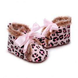 Ghetute roz imblanite - animal print (marime disponibila: 6-9 luni (marimea 19