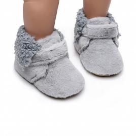 Botosei imblaniti gri pentru bebelusi (marime disponibila: 3-6 luni (marimea 18