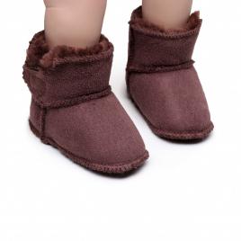 Cizmulite maro inchis imblanite - season (marime disponibila: 6-9 luni (marimea