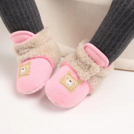 Cizmulite plusate roz cu crem pentru fetite - teddy (marime disponibila: 6-9