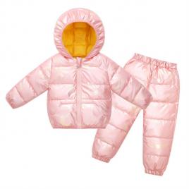 Costum roz din fas pentru copii (marime disponibila: 18-24 luni)