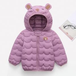 Geaca lila din fas pentru fetite - teddy (marime disponibila: 9-12 luni