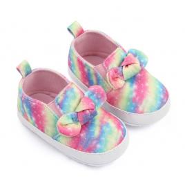 Pantofiori tip mocasini - curcubeu (marime disponibila: 9-12 luni (marimea 20