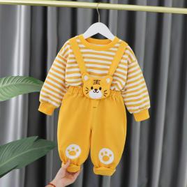 Salopeta galben mustar pentru baietei - lion (marime disponibila: 3 ani)