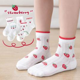 Set 5 perechi de sosetele pentru fetite - capsunele (marime disponibila: 18-24