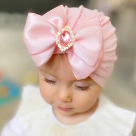 Caciulita tip turban cu funda din satin aplicata - queen (marime disponibila:
