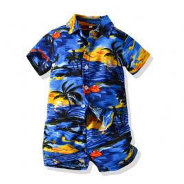 Costumas de vara pentru baietei - exotic island (marime disponibila: 6-9 luni