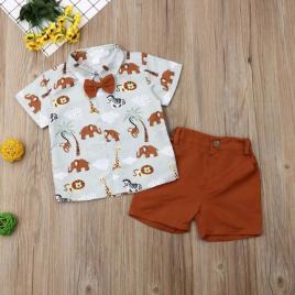 Costumas de vara pentru baietei - jungle animals (marime disponibila: 12-18